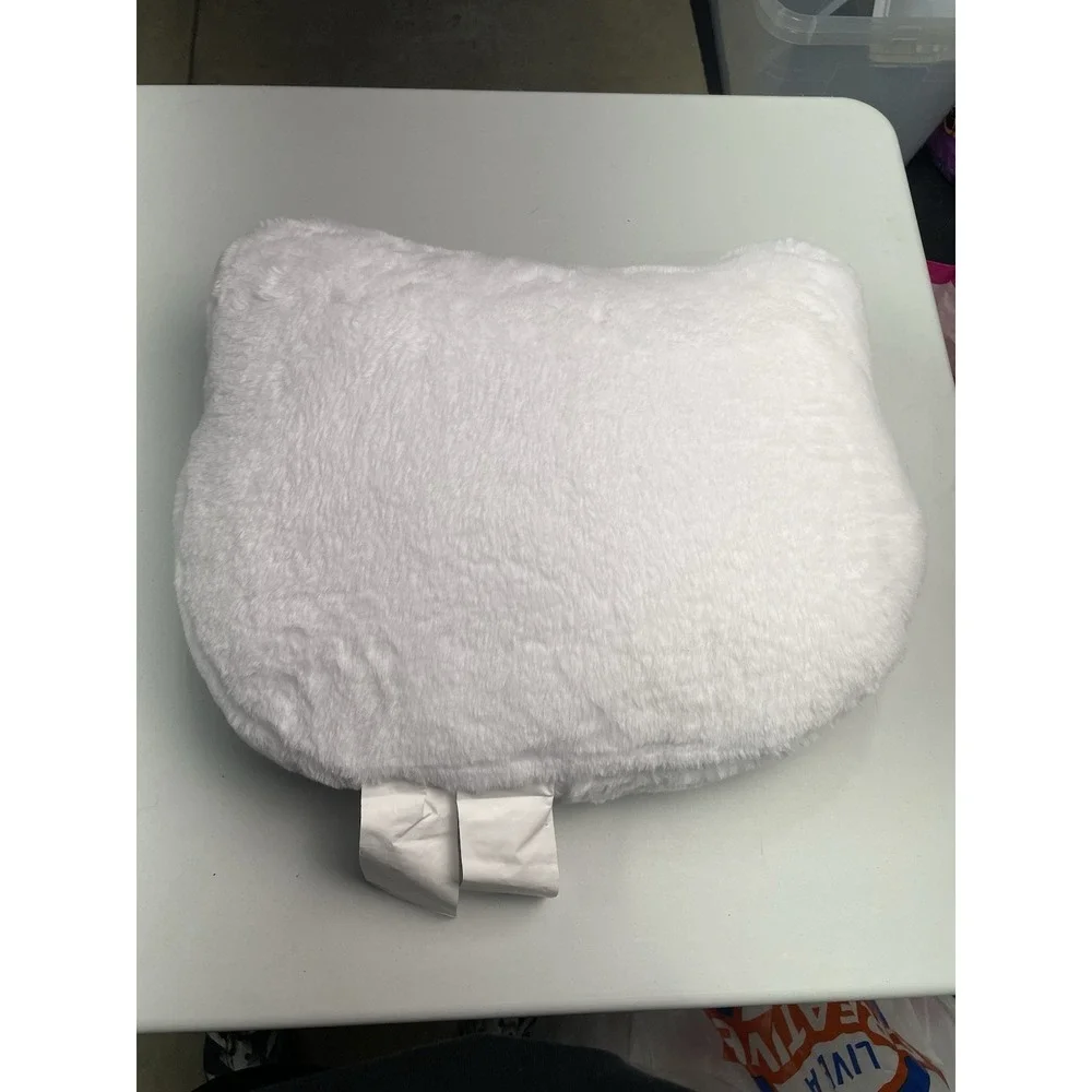 Hello‎ Kitty Pillow Sherpa White Soft Red & White Bow Cat Large New
